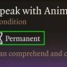 Permanent Speak with Animals (No VFX) / Разговор с животными - постоянно
